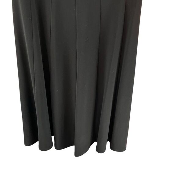Joseph Ribkoff Black Gold Taffeta Rosette Dress Size 6 Party Cocktail Event - Picture 5 of 7